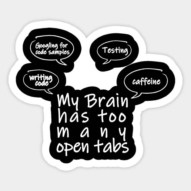 Web developer Brain Sticker by AYN Store 